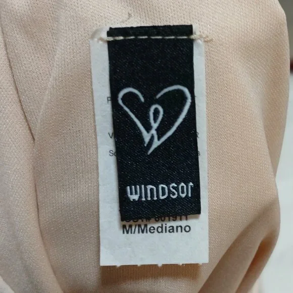 NWOT Windsor 2 Piece Formal Maxi Dress Women’s Size M Set Beige Halter Crop Top - Picture 5 of 6